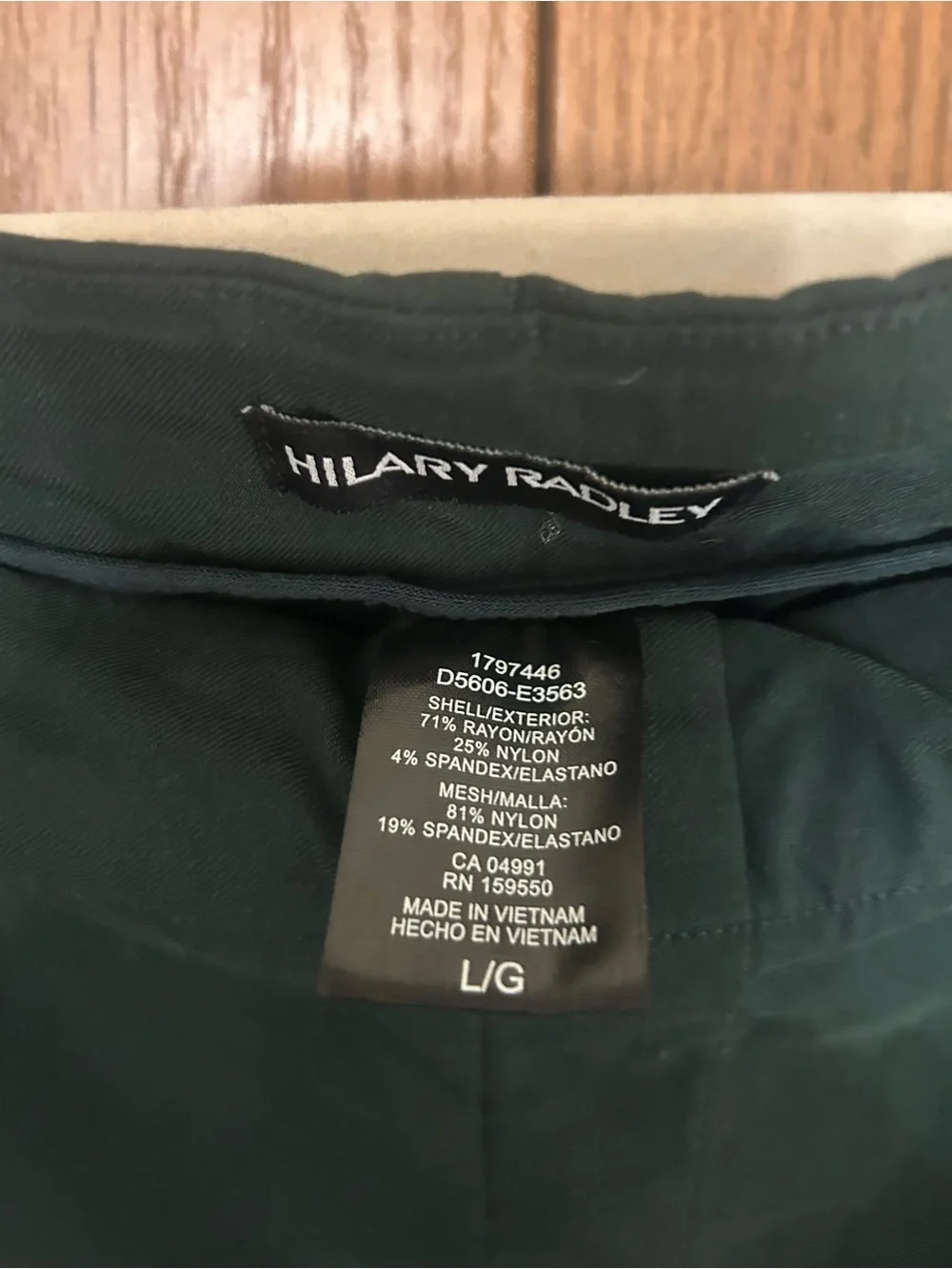 Hilary Radley Dark Green Straight-Leg Trousers - Picture 3 of 7